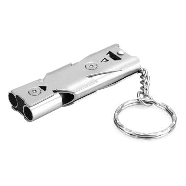 Imagem de Apito de Treinamento Ultrassônico de Pássaros de Metal, Ferramenta Portátil Resistente a Quedas para Casa de Pássaros, Papagaio, Pombo