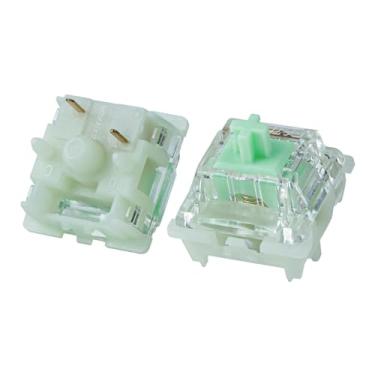 Imagem de GATERON Interruptores de teclado canguru para bebês 2.0, LED RGB tátil pesado, 5 pinos, verde, 22 mm, mola de dois estágios, pré-lubrificados de fábrica, interruptores de teclas de 59 gf para teclado