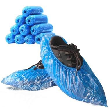 Imagem de Amedall Capas de sapato descartáveis antiderrapantes à prova d'água pacote com 100 (50 pares) capas de botas, azul (azul, grande, pacote com 100), Embalagem. de 100, Extra Large