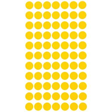 Imagem de Royal Green Etiqueta adesiva de pontos em amarelo 1,5 cm ótimas etiquetas de codificação de cores - pacote com 770