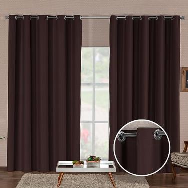 Imagem de Cortina Blackout Corta Luz, Blecaute, 300x280, Tecido Corta Luz, Reduz a Luminosidade em 95%, Trama Dupla, Para Varão Simples, Quarto, Sala, Escritório (Tabaco, 300x280)