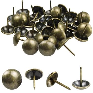 Imagem de bociloy 200 peças de tachas de estofamento de 5/20.3 cm pinos de pregos de móveis, tachas decorativas de móveis de 16 × 20 mm, pino de polegar de cabeça redonda para móveis estofados, tábua de