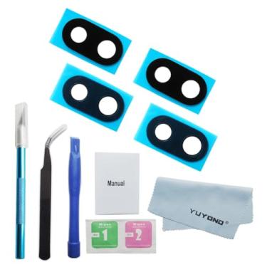 Imagem de YUYOND Substituição de lente de vidro para câmera traseira original OEM 2 peças para Google Pixel 8A 6,1 polegadas com adesivo pré-instalado com kit de ferramentas de reparo