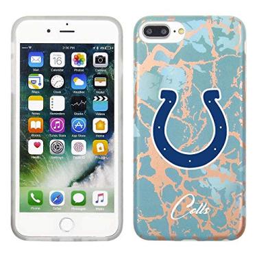 Imagem de Prime Brands Group Capa de celular para Apple iPhone 8 Plus/7 Plus/6S Plus - azul-petróleo/ouro rosa - licenciado pela NFL Indianapolis Colts