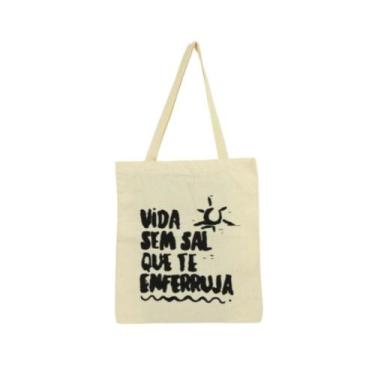Imagem de Bolsa Ecobag 100% algodão Estampa VIDA SEM SAL - CARIOCA MAIS