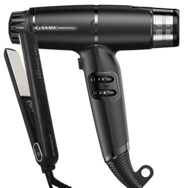 Imagem de Kit Secador Iq Lite Max Black e Prancha G-evo Vera Ceramika 127v