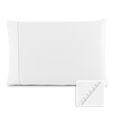 Imagem de Par de Fronhas Algodão Ponto Palito - Movic, Branca