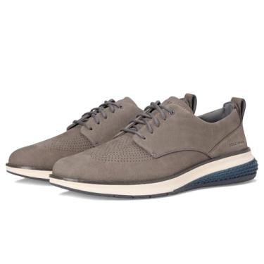 Imagem de Cole Haan Sapato Oxford masculino original Energyweave bico liso, Nubuck nuvem tempestade/azul-petróleo indiano/marfim, 45
