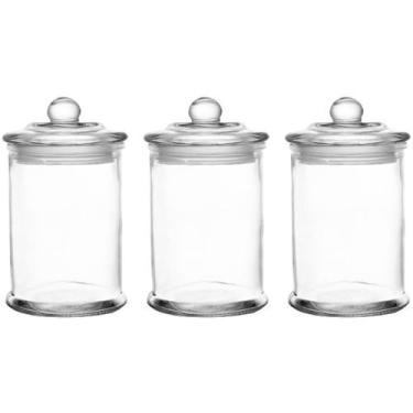 Imagem de Jogo 3 Potes 300ml De Vidro Herméticos Redondo Arena Lyor