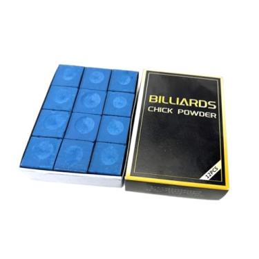 Imagem de Dynwave 12pcs Pool Cue Calks, Billiard Pool Stick Calks, Fácil de usar acessórios para mesa de sinuca, bilhar Cue Chalks para Bar Home, Style a