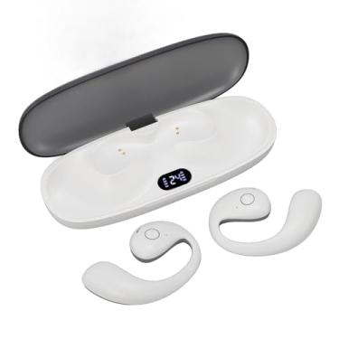 Imagem de Fearbuds Sem Fio Confortáveis ​​ 5.4 Esportes Esportes para Andar de Bicicleta, LED Power Display 42h PlayTime (Branco)