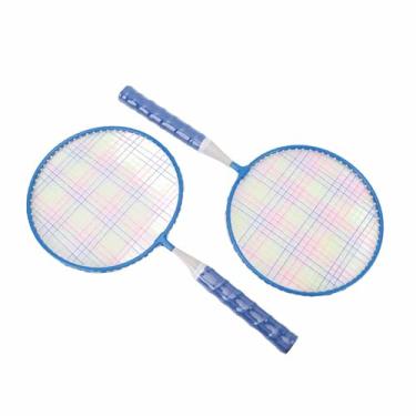 Imagem de Rapa -de -badminton Infantil Definido para Raquetes Leves Ativos para Raquetes Leves para Diversão Ao Ar Livre da Escola (Azul)