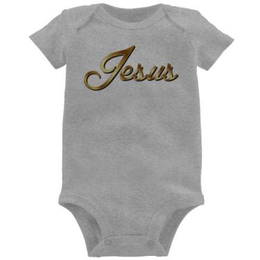 Imagem de Body Bebê Jesus  - Foca na Moda, Cinza, M