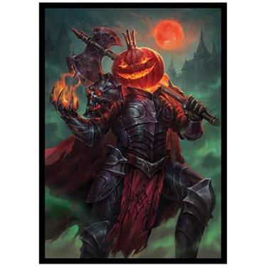 Imagem de Fantasy North - The Pumpkin King - 100 capas de cartas TCG foscas texturizadas - serve para Pokémon Magic MTG Commander e outros jogos de cartas - Mangas de baralho