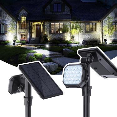 Imagem de Refletor solar JSOT Outdoor Waterproof, pacote com 2 unidades com LED
