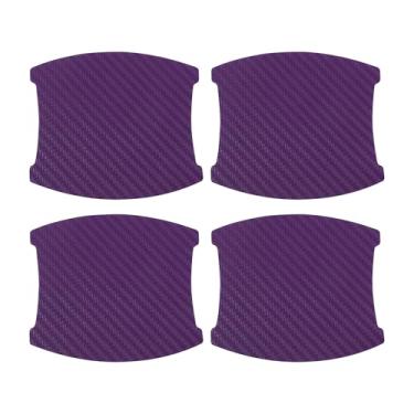 Imagem de INFINAUTO Protetor contra arranhões de maçaneta de porta de carro 3D, película protetora de maçaneta de porta de carro 84 x 94 mm roxo, 4 peças