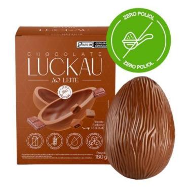 Imagem de Ovo de Páscoa de Chocolate Ao Leite  Zero Poliol, Zero Adição de Açúca