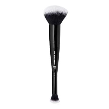 Imagem de Pincel Complexion Duo e.l.f. para aplicar base e corretivo, preto