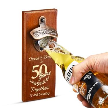 Imagem de Presentes de aniversário de 50 anos para casal, lembrança de aniversário de 50 anos para marido, presentes de casamento de aniversário de ouro para ele pais