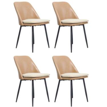Imagem de Kit 4 Cadeiras Quebec Com Assento em MDF e Base em Aço Pintado Fratini
