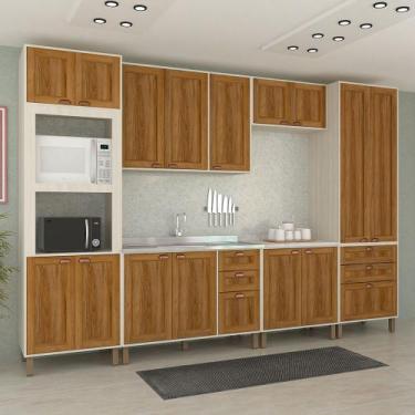 Imagem de Cozinha Completa com 6 Peças sem pia Sofia Luciane Móveis - Kit, Pátin