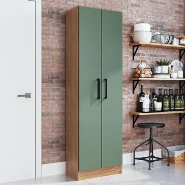 Imagem de Armário Multiuso Milano 2 Portas 5 Prateleiras Freijó/Oliva - Irm Móve