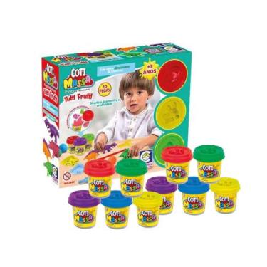 Imagem de COMP Kit Brinquedo Massinha de Modelar Animais Parque Dinossauros + 10