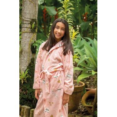 Imagem de Roupão Infantil Microfibra Felpudo Com Capuz - Meninos & Meninas - Sof