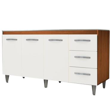 Imagem de Balcao Sem Tampo Para Pia 160cm 9140 Savana Off White Mobbs Savana Off White