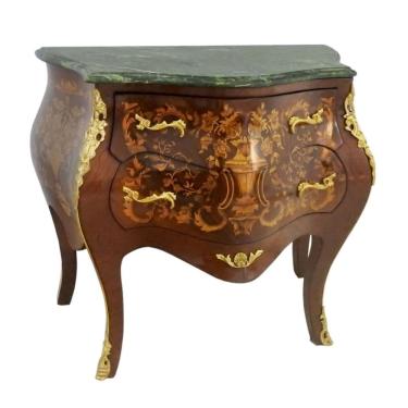 Imagem de Cômoda Bombê Clássica Madeira Marchetaria Luxo