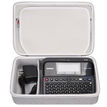 Imagem de FBLFOBELI Estojo rígido de armazenamento para etiquetadora Brother P-Touch PTD410/PTD600 /D610BT Connected Label Maker (cinza)