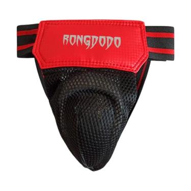 Imagem de oshhni Protetor de virilha para o protetor de boxe Protetor Jockstrap Protecting Proteção para MMA lutando , Red L
