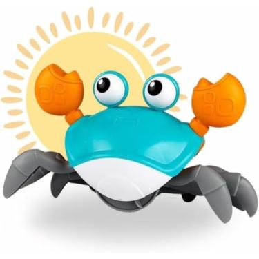 Imagem de Caranguejo Fujão - Pega Caranguejo - Brinquedo Divertido com Música e Luzes que Anda e Evita Obstáculos com Sensor para o Desenvolvimento do seu Bebê - 3 Pilhas AA - Cor sortida