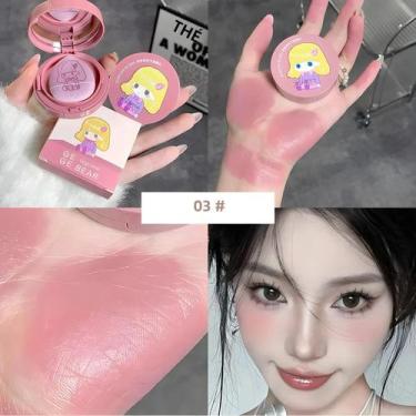 Imagem de Blush De Almofada Misturável De Longa Duração Com Pó Puff Branqueador 