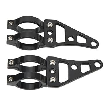 Imagem de GRCFUMO 2 PCS 41mm Forek lâmpada suportes de montagem, grampo de montagem leve em liga de alumínio, substituição do suporte da luz do garfo para motocicleta