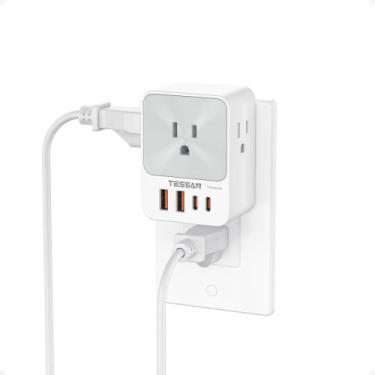 Imagem de Bloco de carregador USB C 20W PD TESSAN 4 Carregador de parede USB com