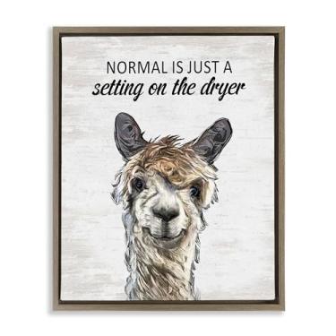 Imagem de Stupell Industries Normal is Just Dyer Setting Brown Framed Floater Canvas Wall Art, design by Lettered and Lined, 17 x 21