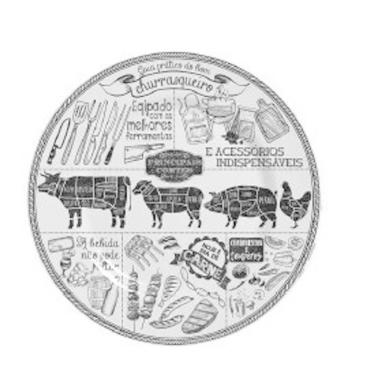 Imagem de Conjunto Com 6 Pratos Sobremesa Churrasco  Plus