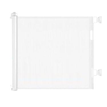 Imagem de Portão Tela Segurança Bebês Pets Cercadinho Grade Retrátil (Branco, 1,8m)