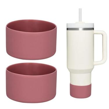 Imagem de Bota de silicone com frasco protetor para Stanley Quencher 1.2L e IceF