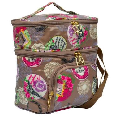 Imagem de Bolsa Feminina Necessaire Térmica Paris Marrom CBRN16792 - Commerce Br