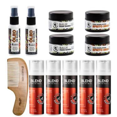 Imagem de Kit Para Barba 4POR1, 5 Blend Barba de Respeito e Pente