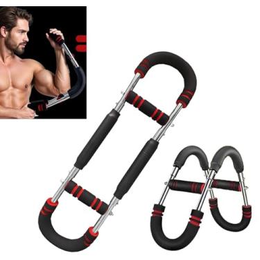 Imagem de WNOEY Exercitador de braço Twister, barra de treino de mola ajustável, fortalecedor de exercícios aprimorado para tríceps no antebraço, equipamento de ginástica doméstico portátil