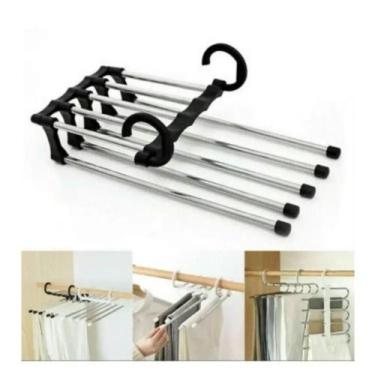 Imagem de Guarda roupa duplo portatil cabideiro arara roupas 5 prateleiras armar