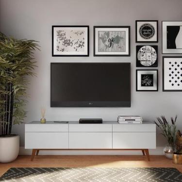 Imagem de Rack Manchester I 3 GV Branco Acetinado 180 cm - Mobly