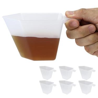 Imagem de EIKS Pacote com 6 copos medidores com capacidade de 250 ml para medir grãos de arroz ingredientes secos e líquidos, detergente para roupas em utensílios de cozinha, tarefas de pintura de artesanato