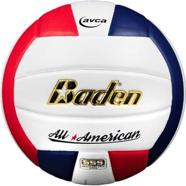 Imagem de Baden All-American Composite Game Volleyball Tamanho Oficial Vermelho/Azul Marinho/Branco