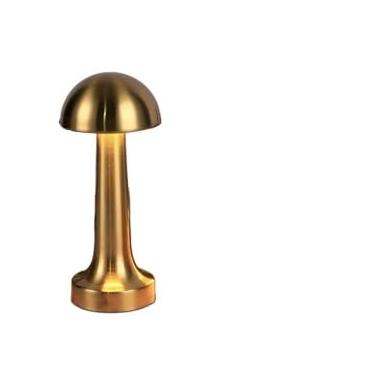 Imagem de Luminária de Mesa Candeiro Dumbbell Touch de Quarto Luxuosa 3 Tons de Led (DUMBBELL 144 DOURADO)