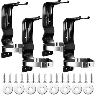 Imagem de Therwen Pacote com 4 suportes de extintor de incêndio resistentes de metal de 1,1 kg, suporte de extintor de incêndio para carro, barco, caminhão, veículo