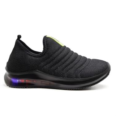 Imagem de Tênis Infantil com LED para Meninos e Meninas – Diversão, Conforto e Estilo em Cada Passo! | Ascension Sonic Slip On (Preto, BR, Criança de 4 a 8 anos, Numérico, 33)
